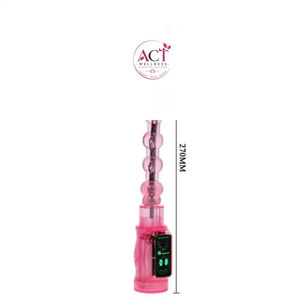 Jelly Beads Anal Plug with 6 Function Vibration - Product Gallery View 3 | act wellness