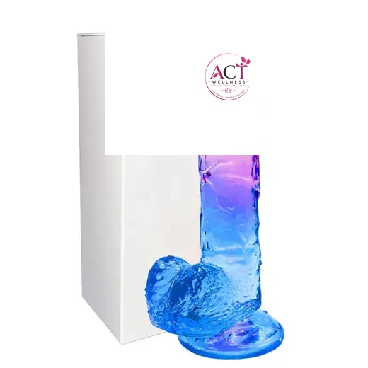 Jelly Colorful Dildo Realistic Suction Cup Sex Toys for Women - Product Gallery View 3 | act wellness