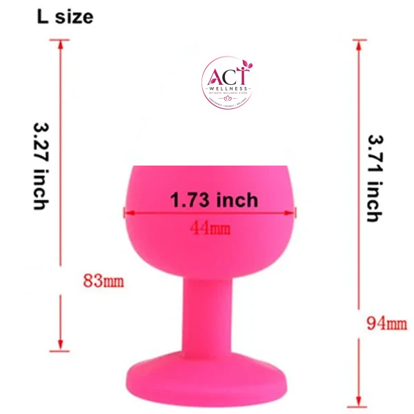 Large Silicone Jeweled Butt Plug - Product Gallery View 2 | act wellness