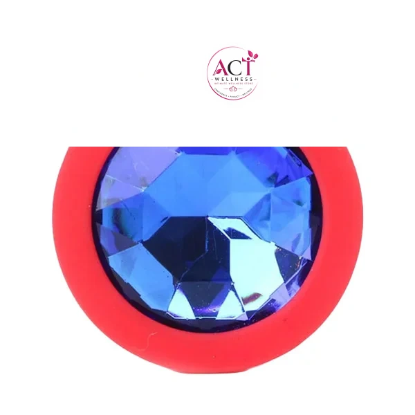 Large Silicone Jeweled Butt Plug - Product Gallery View 3 | act wellness