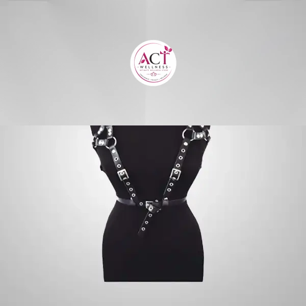 Leather Belts Bondage Cage Punk Sculpture Harness - Buy Online in India | act wellness - view 1