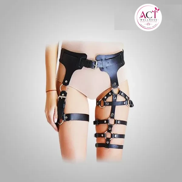 Leather Body Harness Waist Leg League Bondage - Buy Online in India | act wellness - view 1