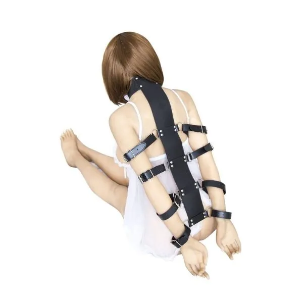 Leather Handcuffs Neck Sleeves Binding Back Tied Hands BDSM - Product Gallery View 6 | act wellness