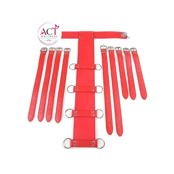 Leather Handcuffs Neck Sleeves Binding Back Tied Hands BDSM - Product Gallery View 7 | act wellness
