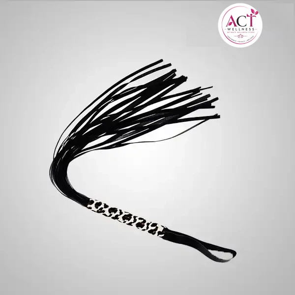 Leather Leopard Grain Hand Shank Whip - Buy Online in India | act wellness - view 1