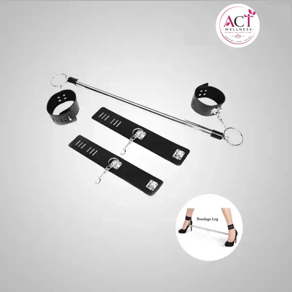 Stainless Steel Restraint Leg Spreader Bar Ankle Cuffs - Buy Online in India | act wellness - view 1