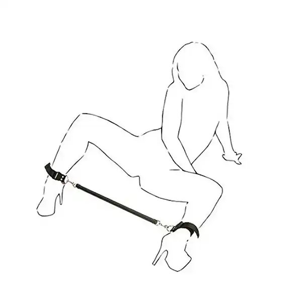 Stainless Steel Restraint Leg Spreader Bar Ankle Cuffs - Product Gallery View 3 | act wellness