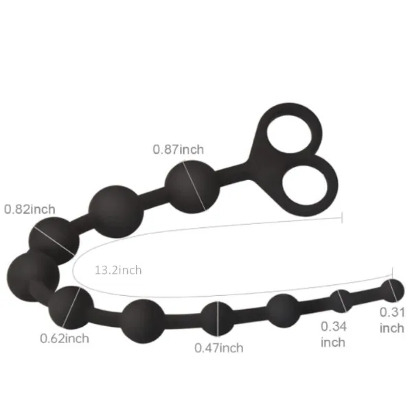 10-Beads Long G-spot Anal Butt-Plug - Product Gallery View 2 | act wellness