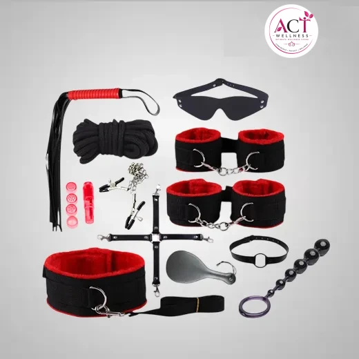 Luxury 12Pcs Leather Bdsm Bondage Kit - Buy Online in India | act wellness - view 1