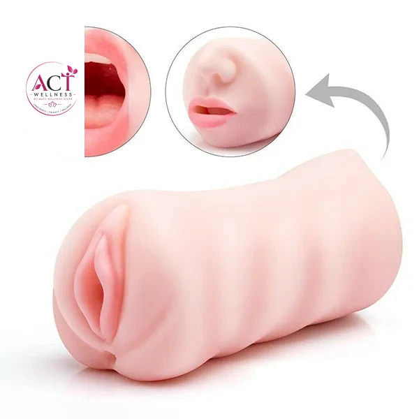 Male Masturbator Toy Double End (Mouth & Vagina) - Product Gallery View 3 | act wellness