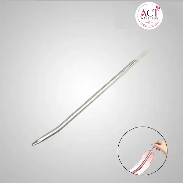Male Stainless Steel Long Urethral Dilator Penis Plug - Buy Online in India | act wellness - view 1