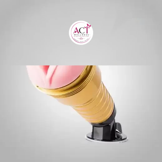 Golden Masturbator With Suction Cup For Men - Buy Online in India | act wellness - view 1