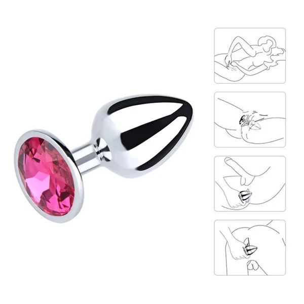 Medium Size Crystal Jewelry Steel Butt Plug - Product Gallery View 3 | act wellness