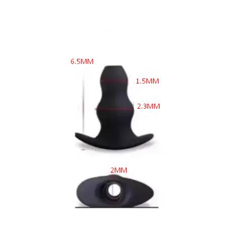 Medium Soft Silicone Hollow Enema Butt Plug Prostate Massager - Product Gallery View 2 | act wellness