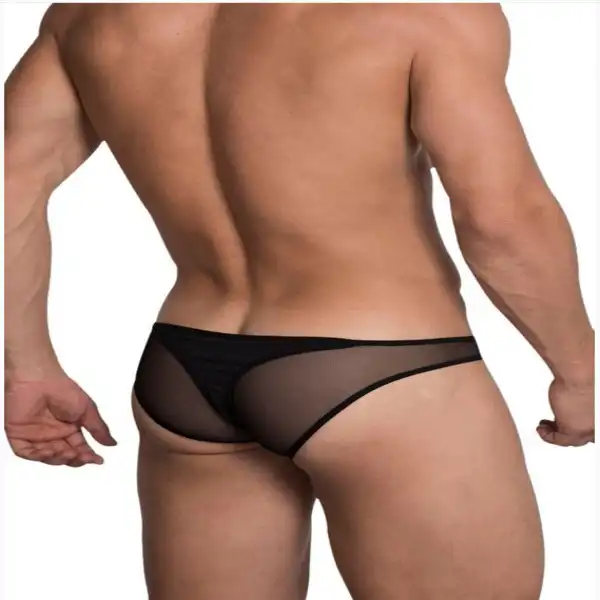 Mens Black Sexy Thong - Product Gallery View 2 | act wellness