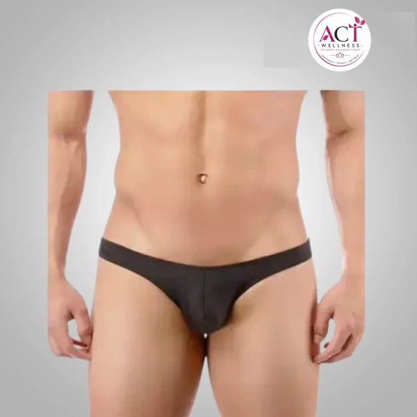 Mens Black and White Sexy Thong - Buy Online in India | act wellness - view 1
