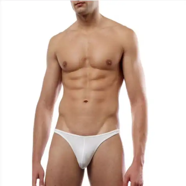Mens Black and White Sexy Thong - Product Gallery View 2 | act wellness