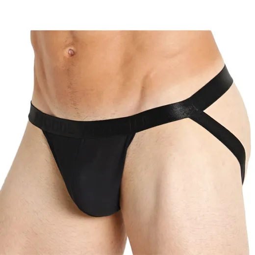 Mens Jockstrap Leather Sexy Thong - Product Gallery View 3 | act wellness