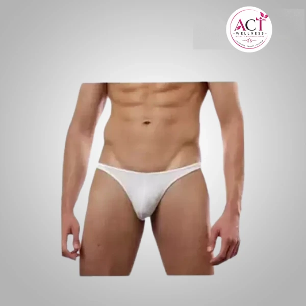 Mens White Sexy Thong - Buy Online in India | act wellness - view 1
