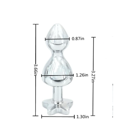 Metal Anal 2 Beads Butt Plug Crystal Diamond Anal Toys - Product Gallery View 2 | act wellness