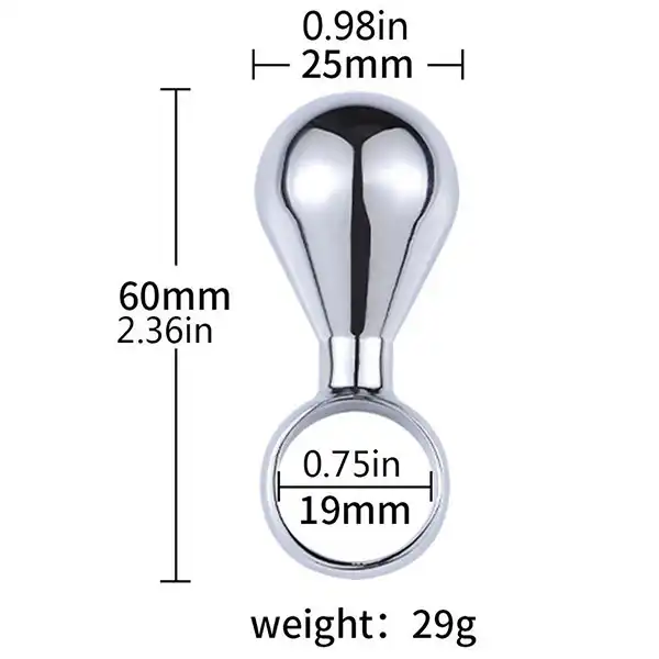 Metal Anal Suture Ring Pull Ring Hand-Held Anal Plug - Product Gallery View 2 | act wellness