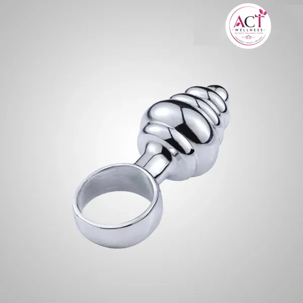 Mini Metal Anal Plug With Finger Ring - Buy Online in India | act wellness - view 1