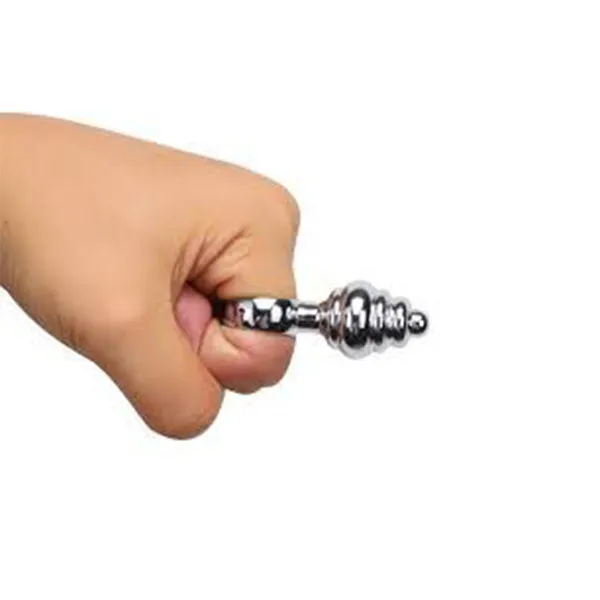Mini Metal Anal Plug With Finger Ring - Product Gallery View 2 | act wellness