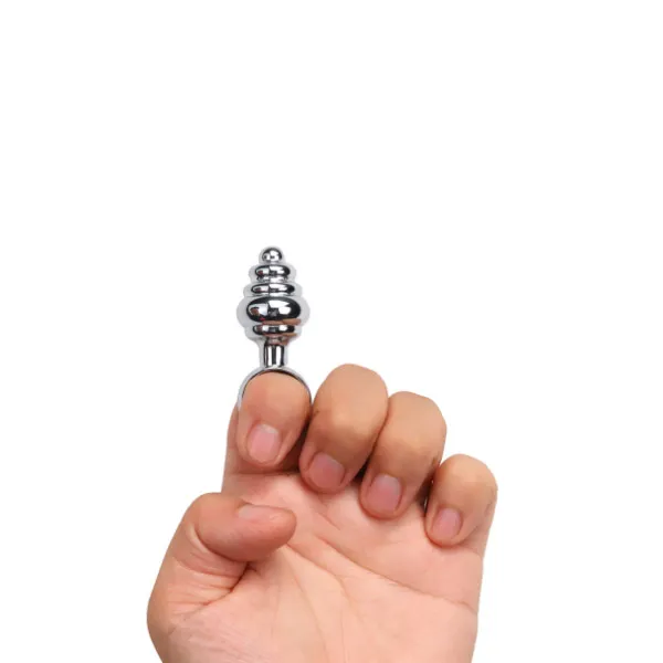 Mini Metal Anal Plug With Finger Ring - Product Gallery View 3 | act wellness