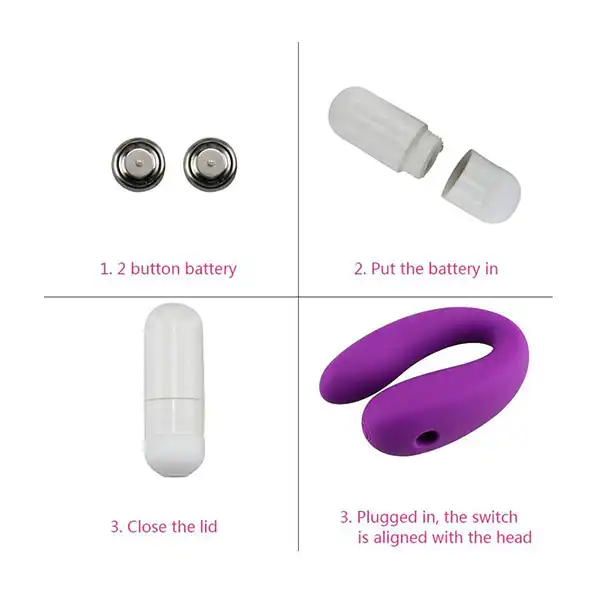 Mini portable U-shape And G-spot double head Vibrator - Product Gallery View 2 | act wellness