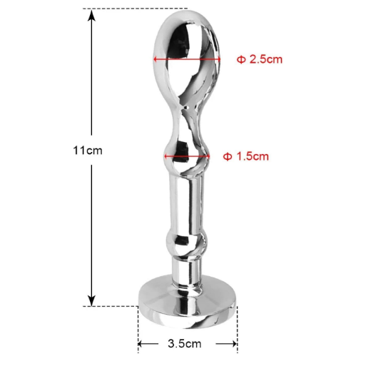 Moon Shape Crystal Jewelry Metal Anal Plug Prostate Massager - Product Gallery View 3 | act wellness