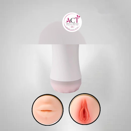 Mouth & Vagina Double End Male Masturbator Cup - Buy Online in India | act wellness - view 1