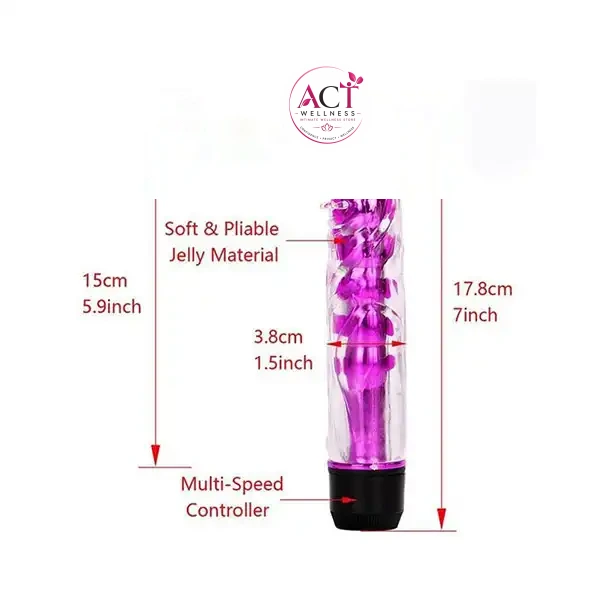 Multi Speed Soft Jelly Stick Vibrator - Product Gallery View 4 | act wellness