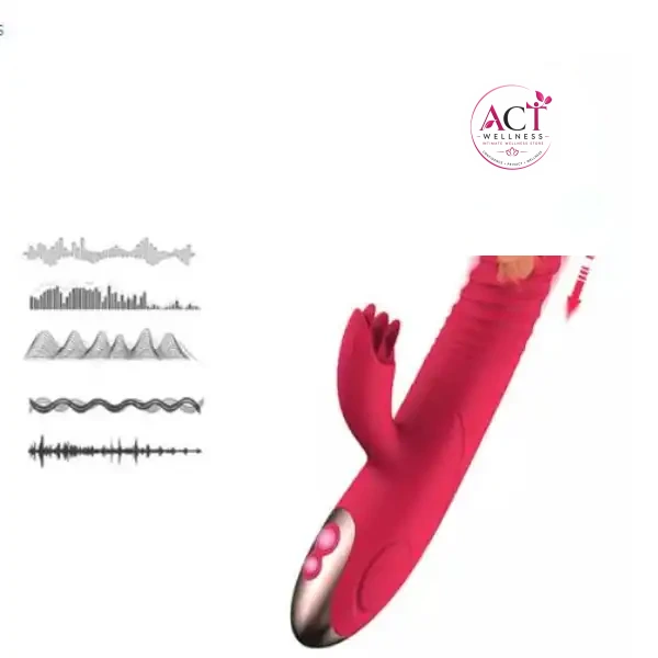 2 In1 Heating Thrusting Dildo Multi Vibrator G Spot Stimulation Licking Massager - Product Gallery View 2 | act wellness