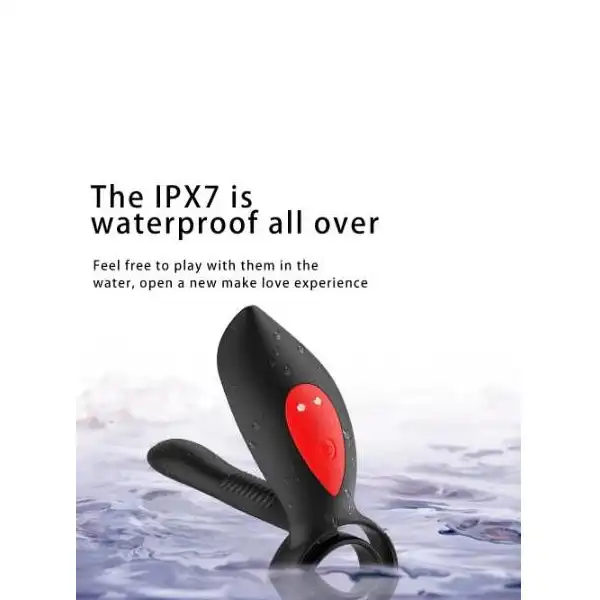New Couples Delay Ejaculation Penis Vibrator With Double Cock Ring - Product Gallery View 2 | act wellness