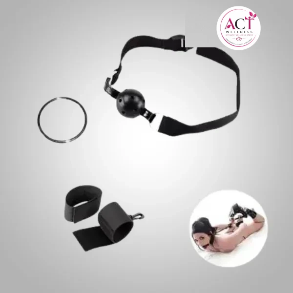 Nylon Gag Ball with Sexy Slave Bondage Suit - Buy Online in India | act wellness - view 1