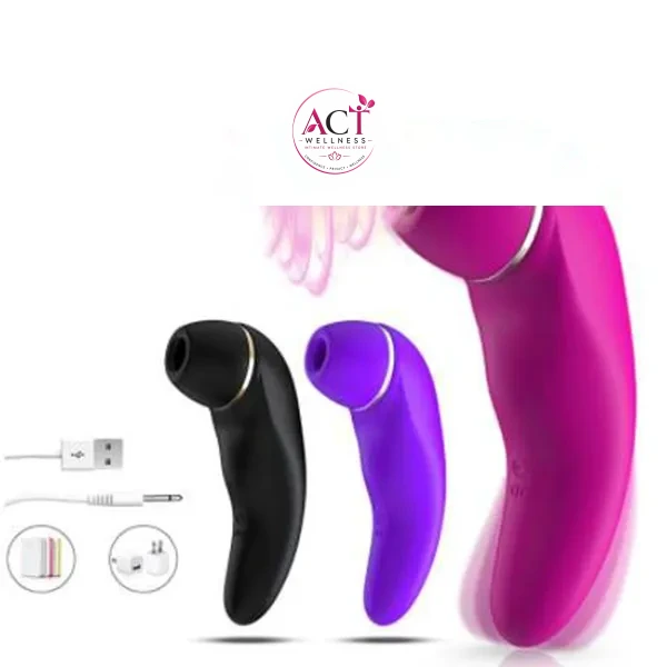 Oral Sex Licking & Nipple Sucking Clitoral Stimulator Vibrator - Product Gallery View 2 | act wellness