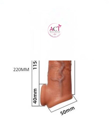 Original Reusable Silicone Penis Extender Male Condom Sleeve - Product Gallery View 2 | act wellness