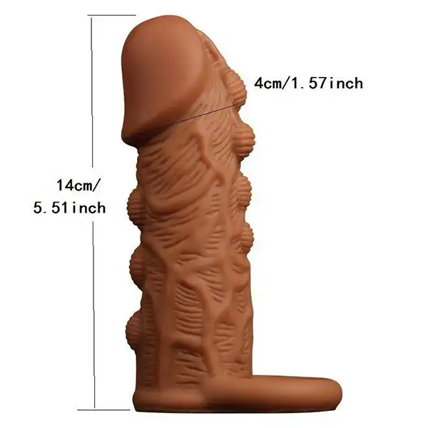 Soft Silicone Realistic Penis Sleeve Extender - Product Gallery View 2 | act wellness