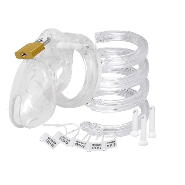 Pink Chastity Locked Cage Sex Toy for Men - Product Gallery View 5 | act wellness