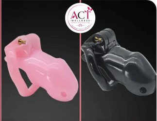 Custom Chastity Cage with 4 Active Sizes Rings - Product Gallery View 2 | act wellness