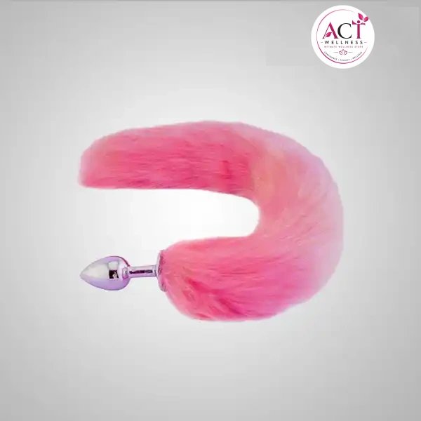 Pink Tail Butt Plug Fox Tail BDSM - Buy Online in India | act wellness - view 1