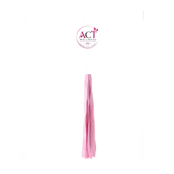 Pink Faux Leather Whip Flog Flogger - Product Gallery View 2 | act wellness