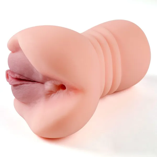 2 in 1 Male Masturbator Pocket Pussy with Realistic Textured Vagina and Tight Anus - Product Gallery View 2 | act wellness