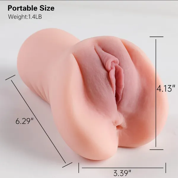 2 in 1 Male Masturbator Pocket Pussy with Realistic Textured Vagina and Tight Anus - Product Gallery View 4 | act wellness