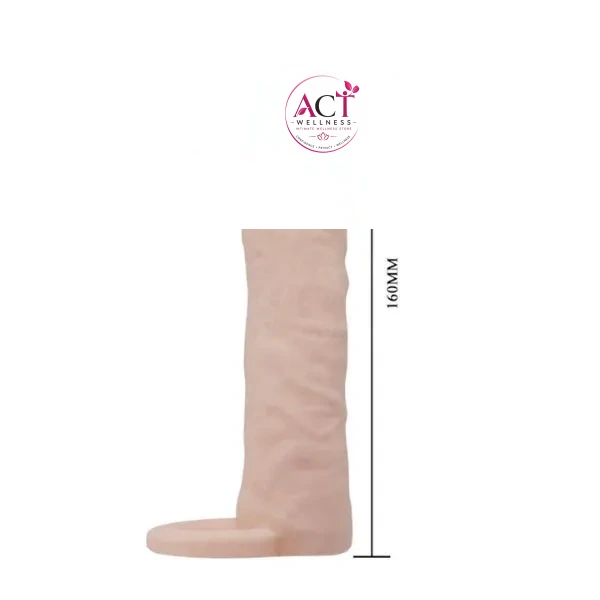 Flexible Soft Penis Sleeve With Cock Ring - Product Gallery View 2 | act wellness