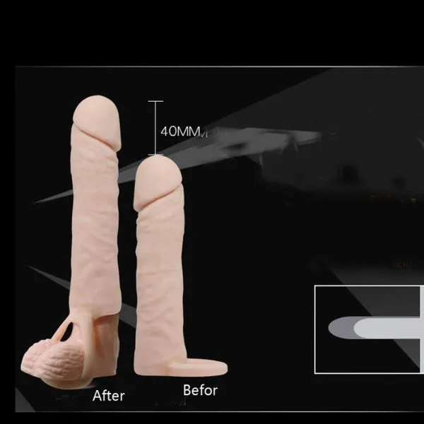 Flexible Soft Penis Sleeve With Cock Ring - Product Gallery View 3 | act wellness