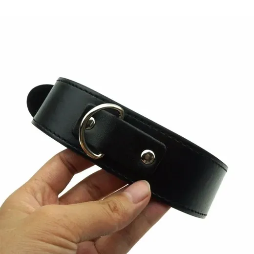 PU Leather BDSM Collar with Leash Fetish Bondage - Product Gallery View 4 | act wellness
