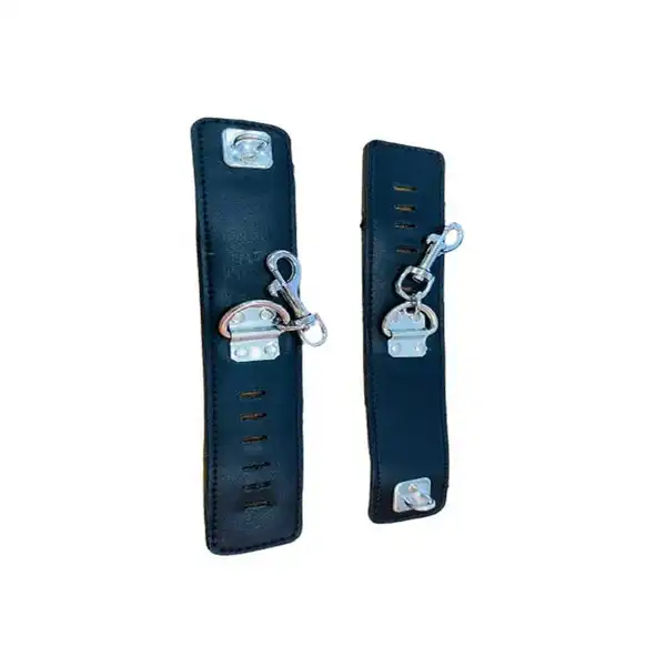 PU Leather BDSM Handcuffs - Product Gallery View 2 | act wellness