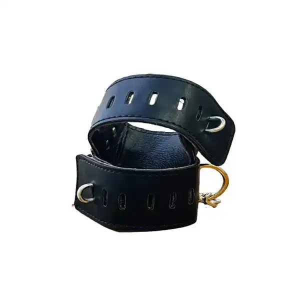 PU Leather BDSM Handcuffs - Product Gallery View 3 | act wellness
