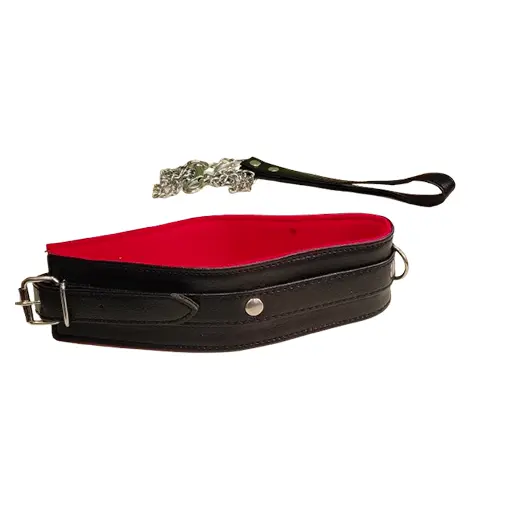 Pu Leather collar and chain leash set - Product Gallery View 4 | act wellness